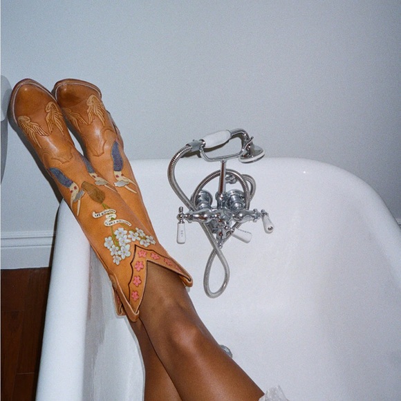 Brother Vellies Mermaid Doodle Cowboy Boots - Picture 6 of 12